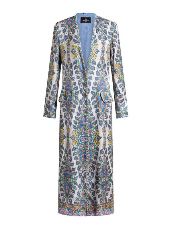 Etro Manteau Court - Blanc