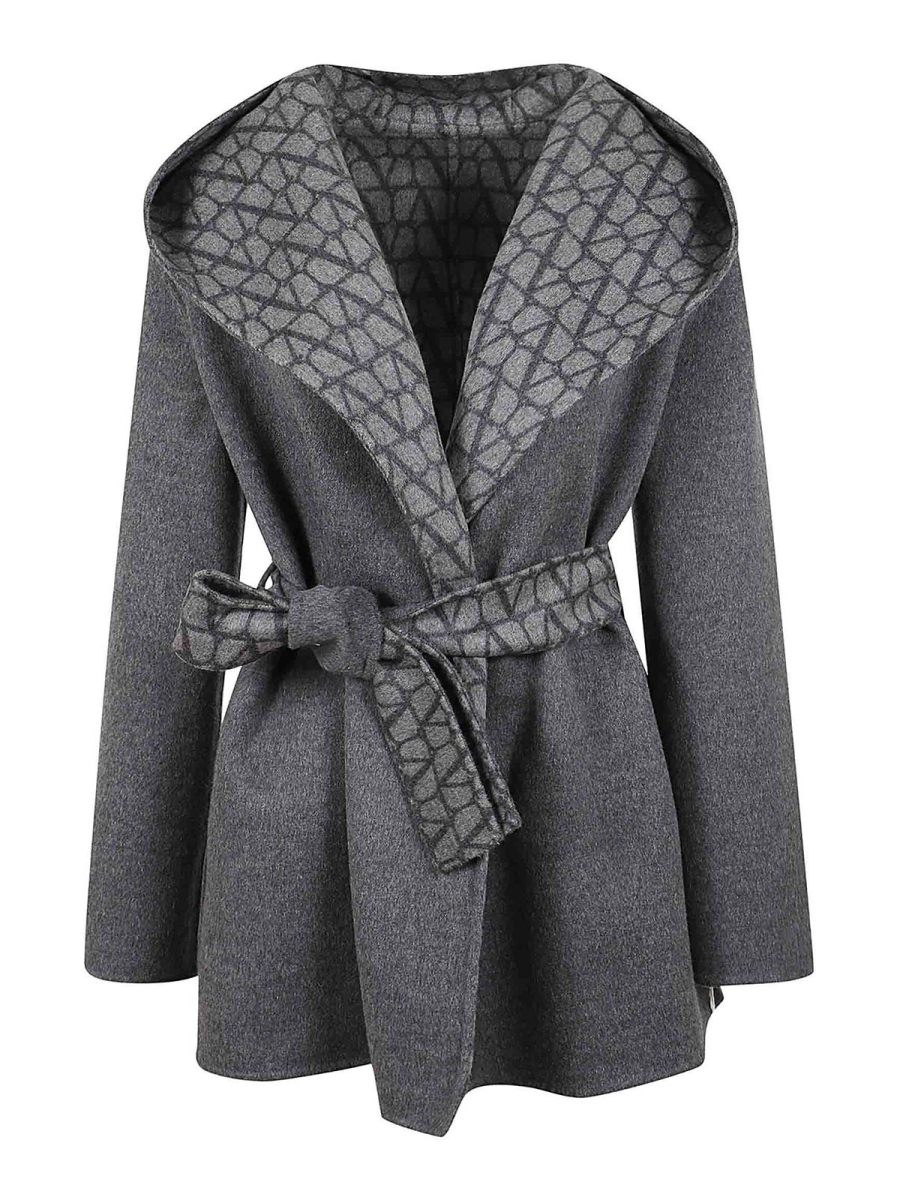 Valentino Garavani Manteau Court - Gris
