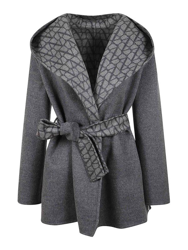 Valentino Garavani Manteau Court - Gris