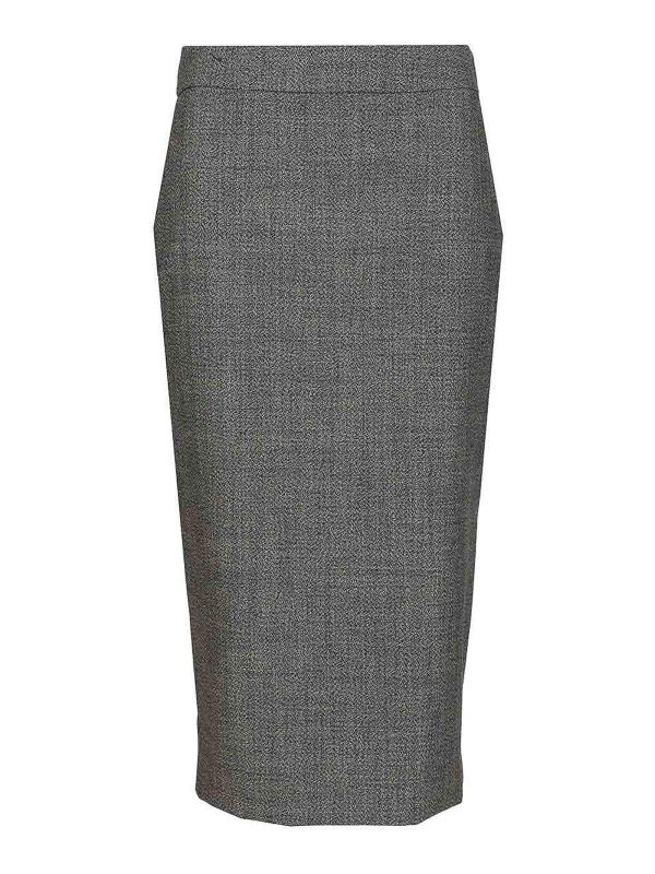 Alexander Mcqueen Jupe Midi - Gris