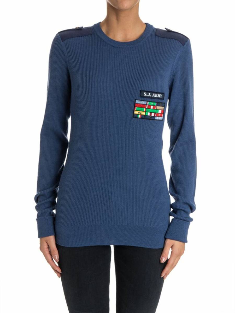 Stella Jean Pull Col Roulé - Bleu