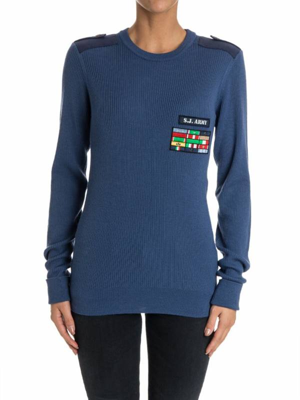 Stella Jean Pull Col Roulé - Bleu