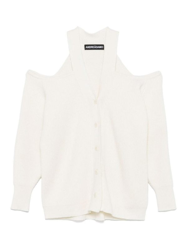 Andreādamo Cardigan - Blanc