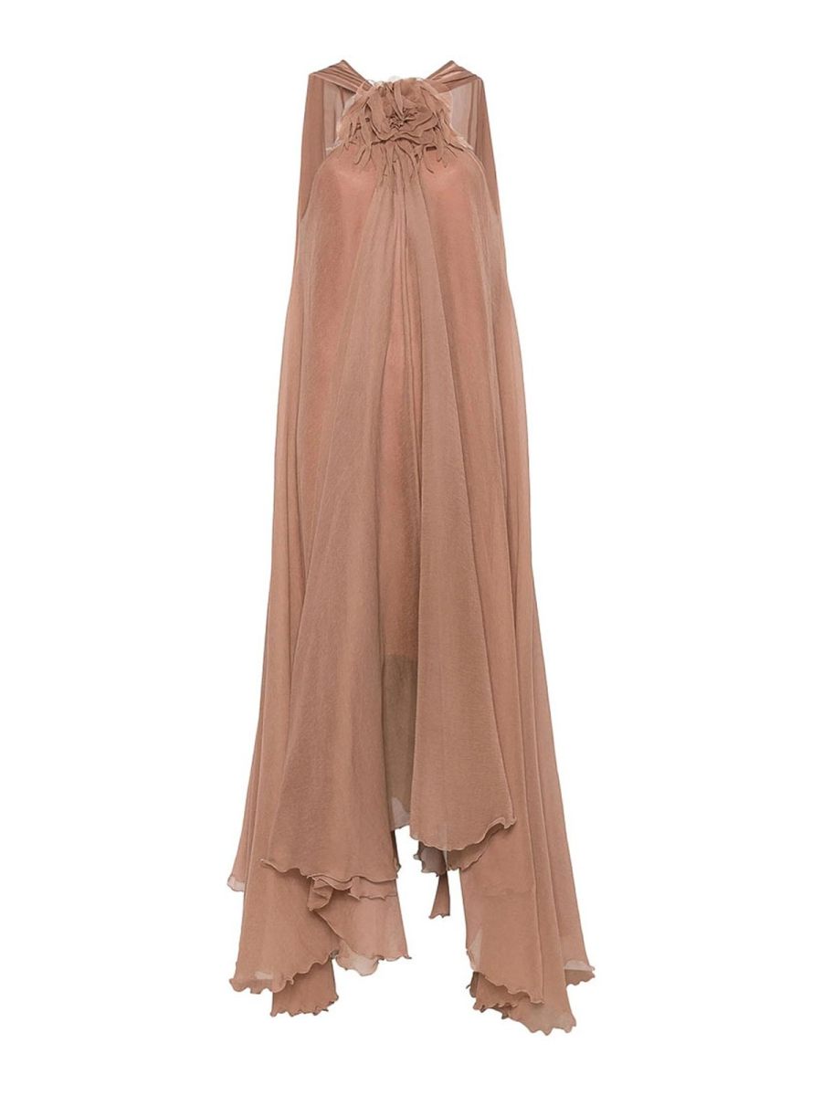 Blumarine Robe Au Genou - Beige