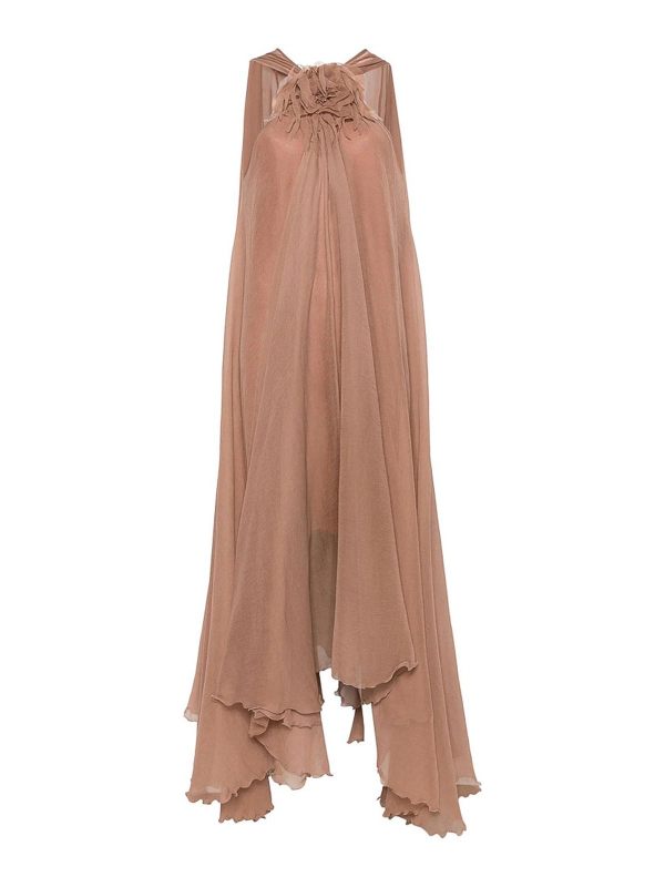 Blumarine Robe Au Genou - Beige