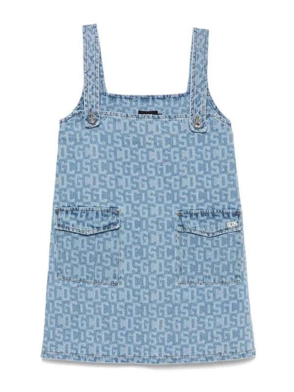 Gcds Robe Au Genou - Bleu