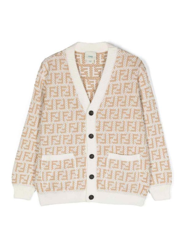 Fendi Jr Cardigan - Blanc