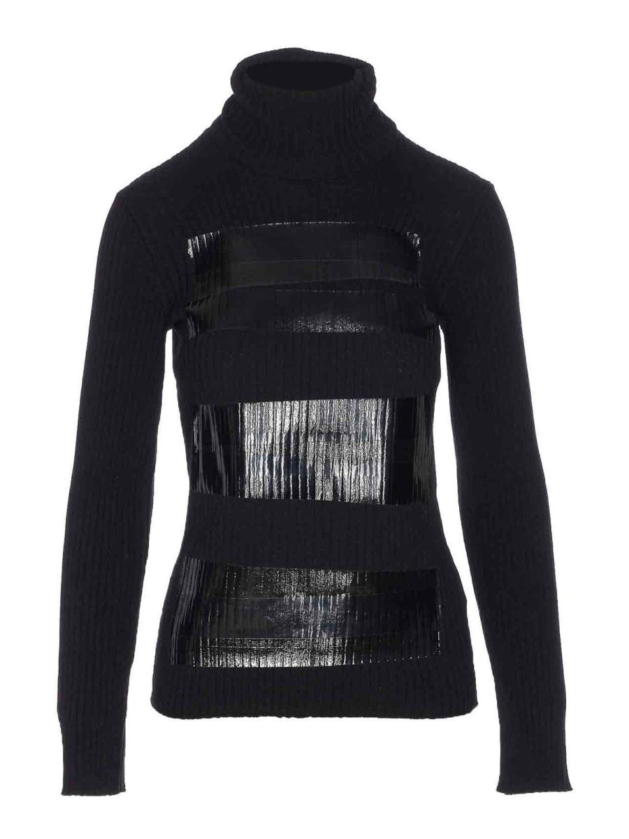 MM6 Maison Margiela Pull Col Rond - Noir