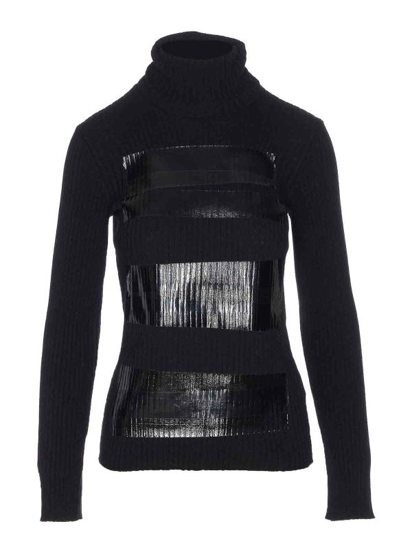 MM6 Maison Margiela Pull Col Rond - Noir