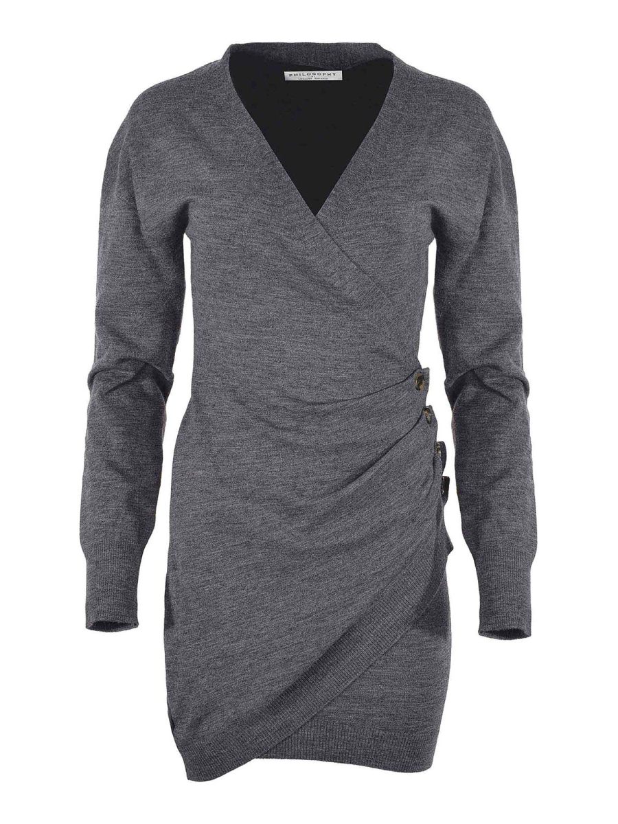 Philosophy di Lorenzo Serafini Robe Au Genou - Gris