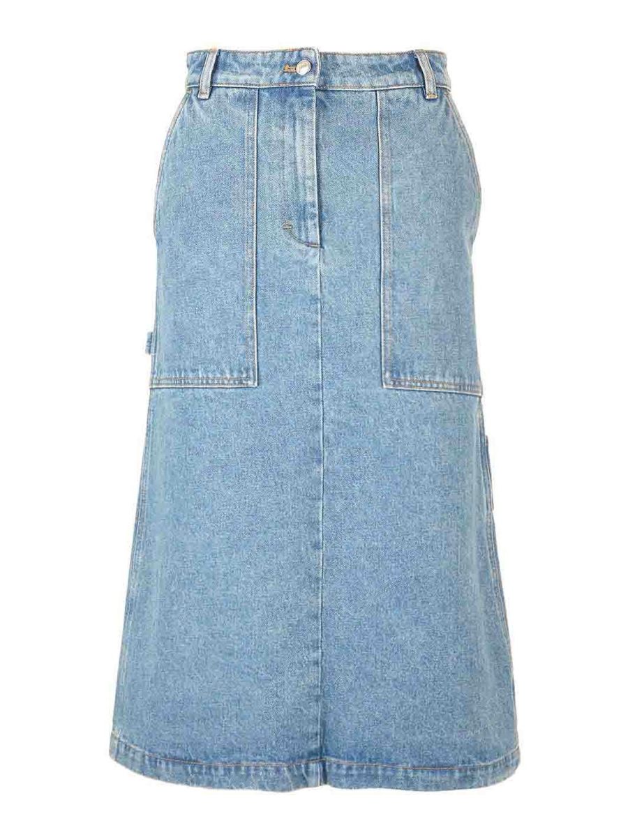Maison Kitsuné Jupe Midi - Bleu