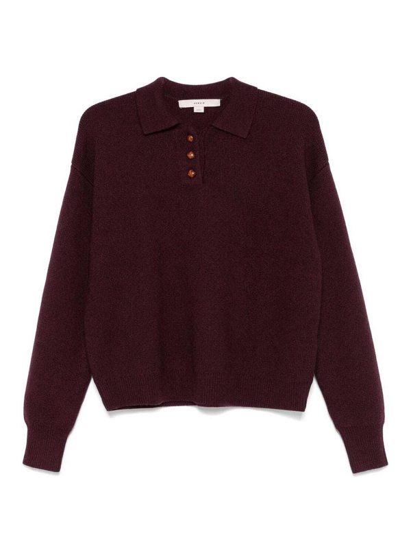 Remain Birger Christensen Pull Col Rond - Rouge Brun