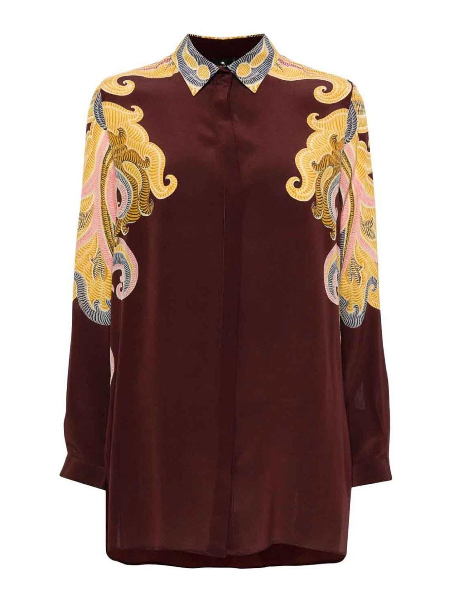 Etro Chemise - Rouge Brun