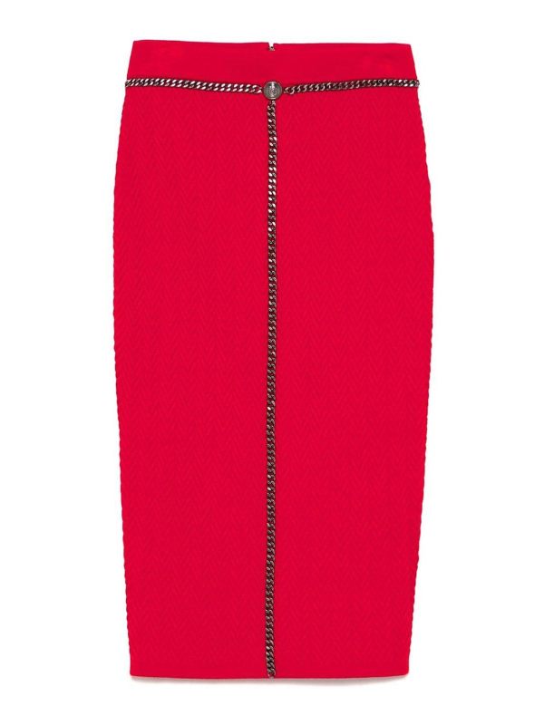 Elisabetta Franchi Jupe Midi - Rouge