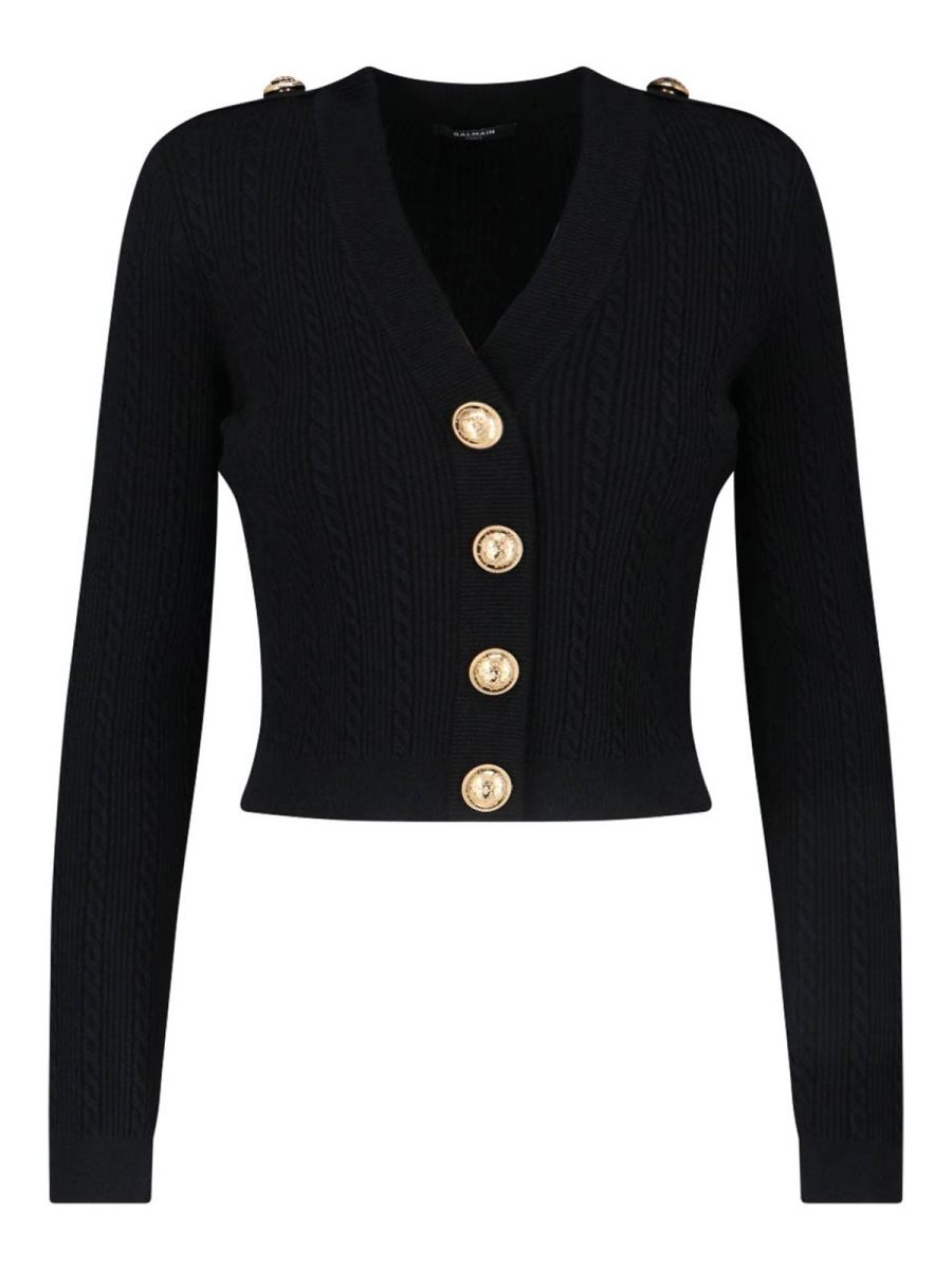 Balmain Pull Col Bateau - Noir