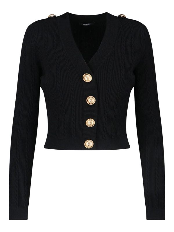 Balmain Pull Col Bateau - Noir