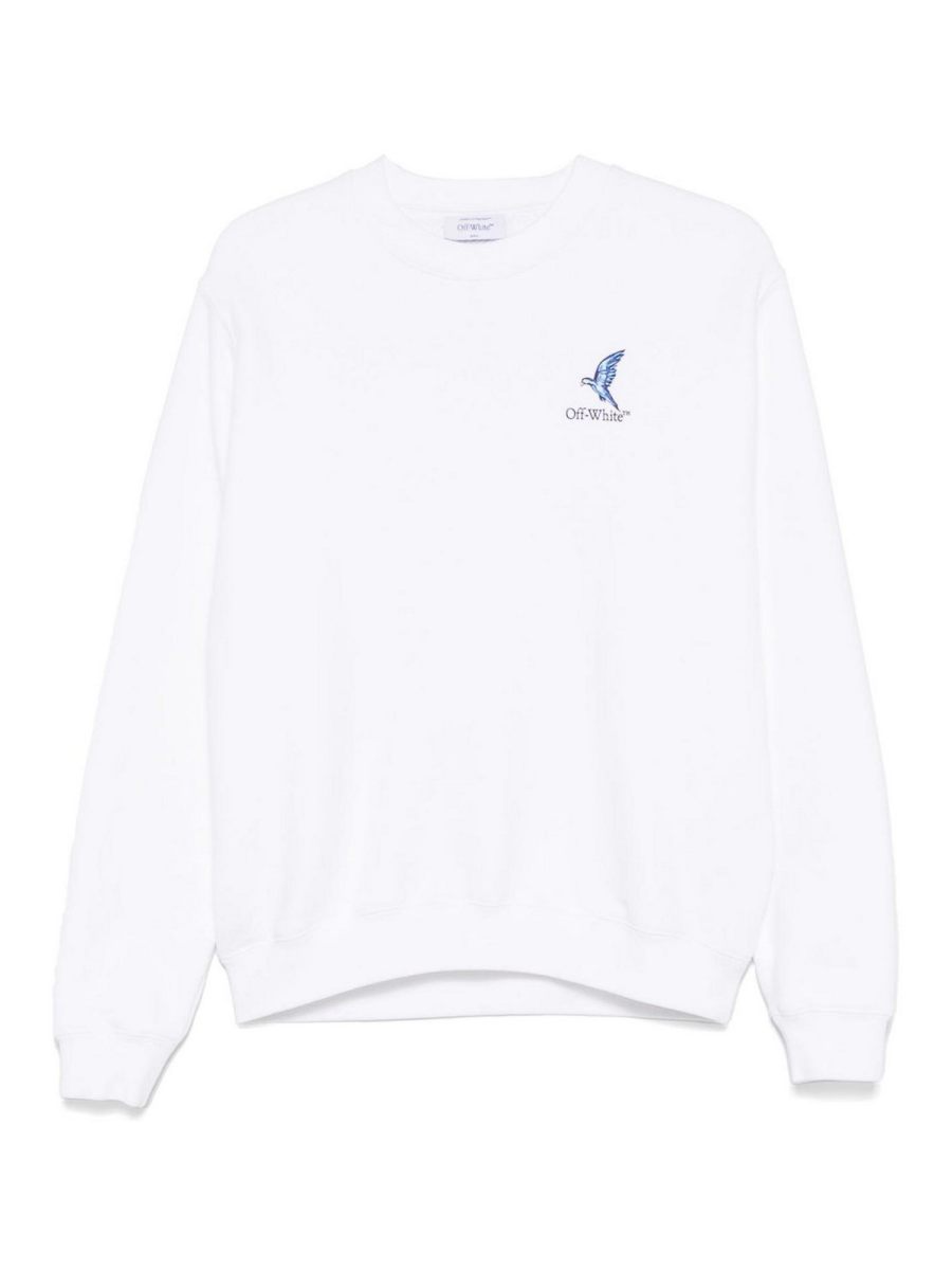 Off-White Pull Col Rond - Blanc