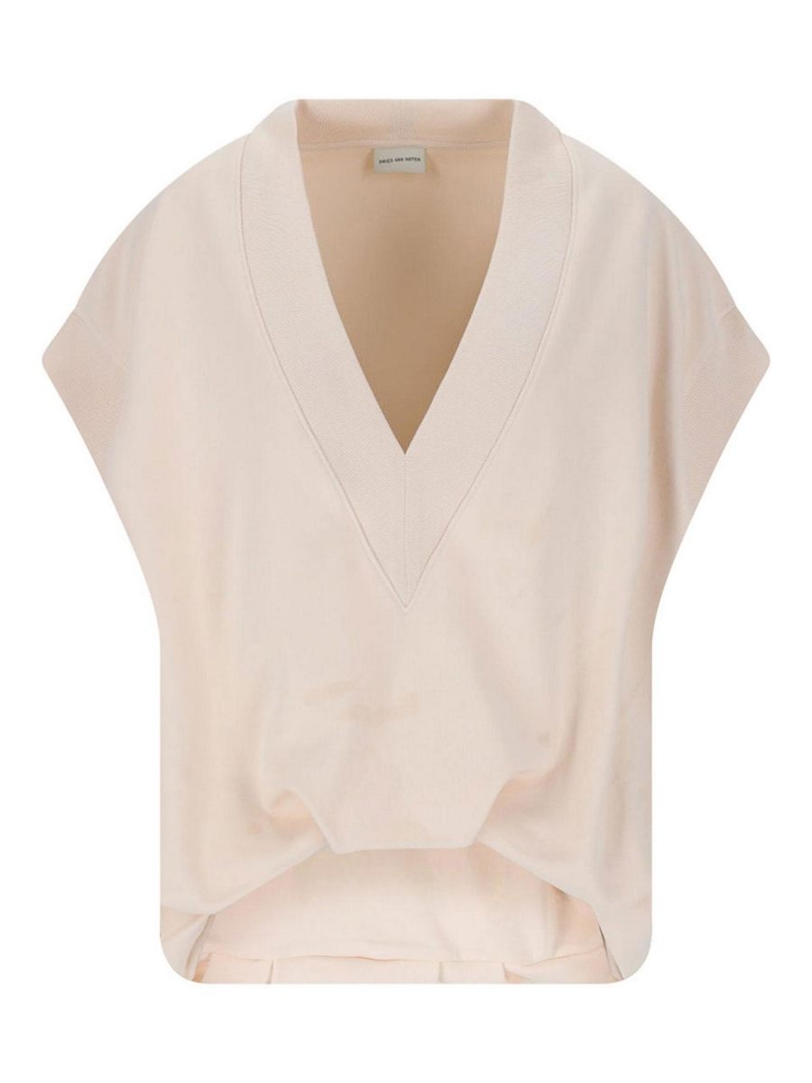 Dries Van Noten Pull Col Bateau - Blanc