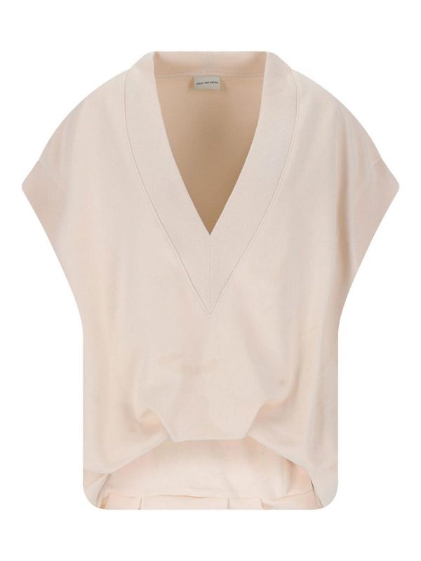 Dries Van Noten Pull Col Bateau - Blanc