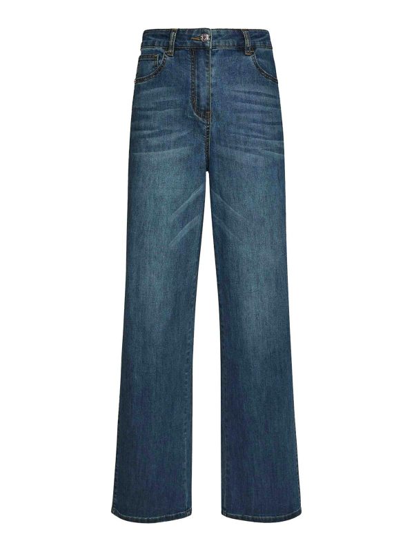 Elena miro' Pantalons Décontractés - Bleu