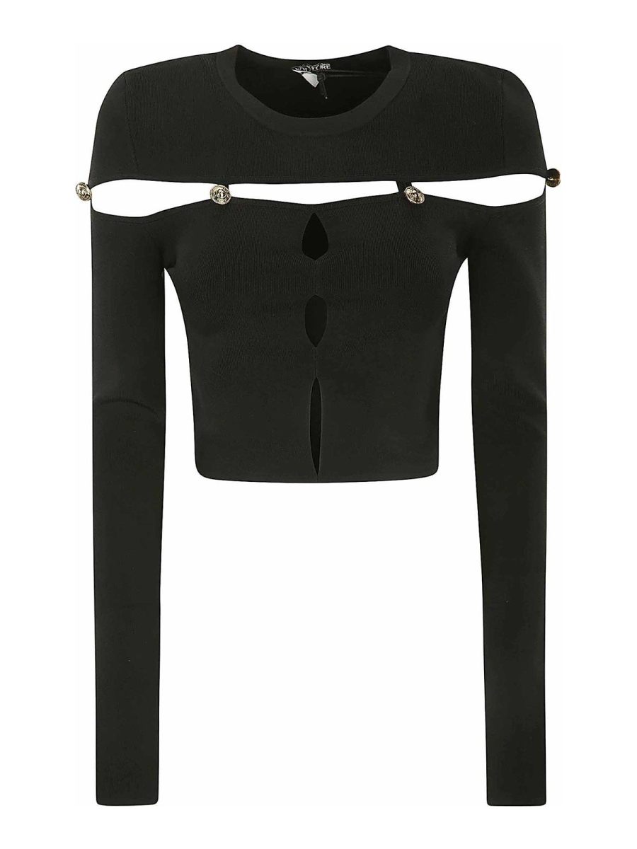 Versace Jeans Couture Pull Col Rond - Bleu