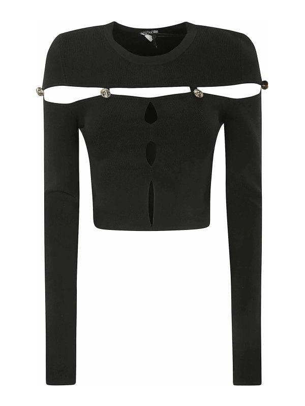 Versace Jeans Couture Pull Col Rond - Bleu