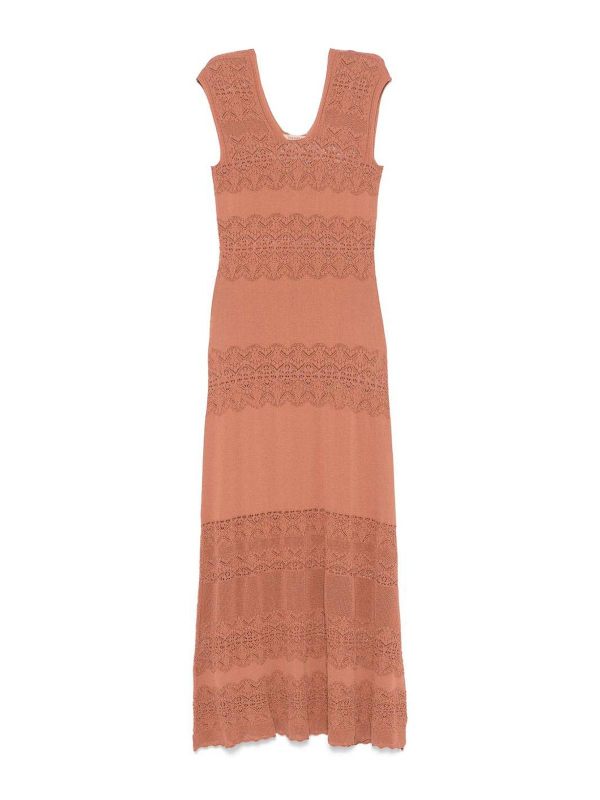 Twinset Robe Au Genou - Marron