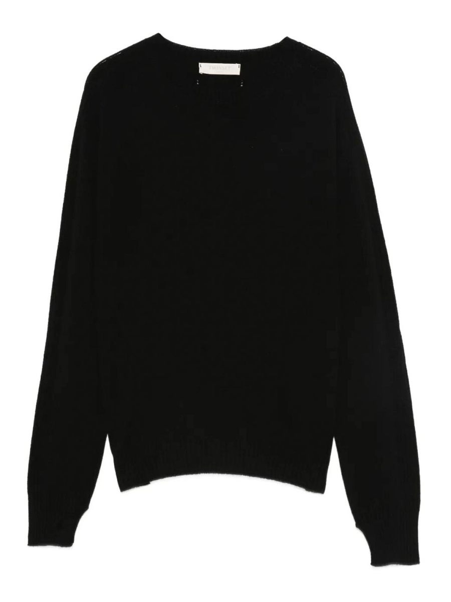 Twinset Pull Col Rond - Noir