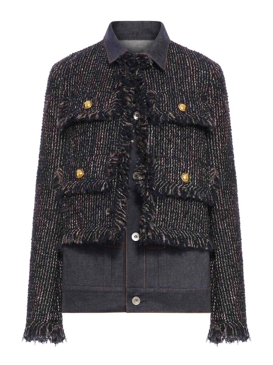 Sacai Veste Casual - Bleu