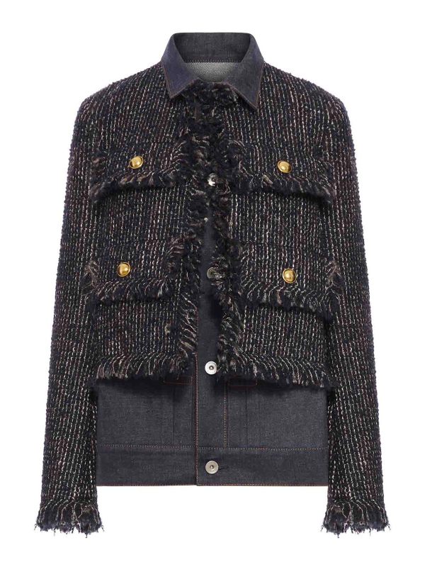 Sacai Veste Casual - Bleu