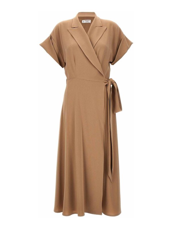 Alberto Biani Robe Au Genou - Beige