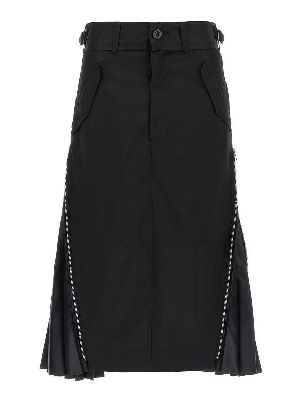 Sacai Jupe Midi - Noir