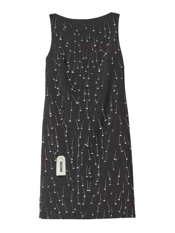 Moschino Robe Au Genou - Noir