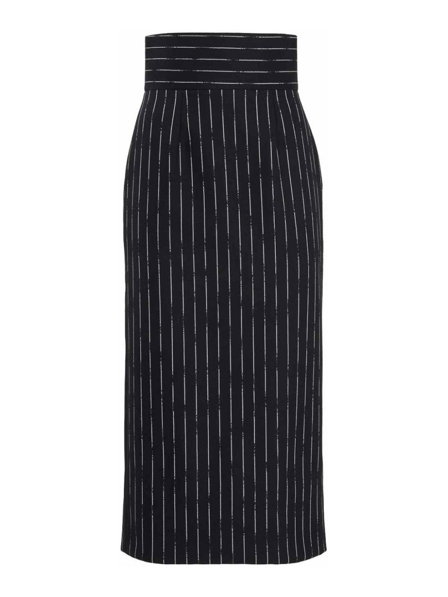 Alexander Mcqueen Jupe Midi - Noir