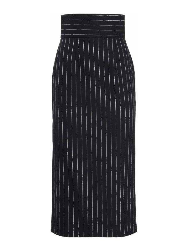 Alexander Mcqueen Jupe Midi - Noir