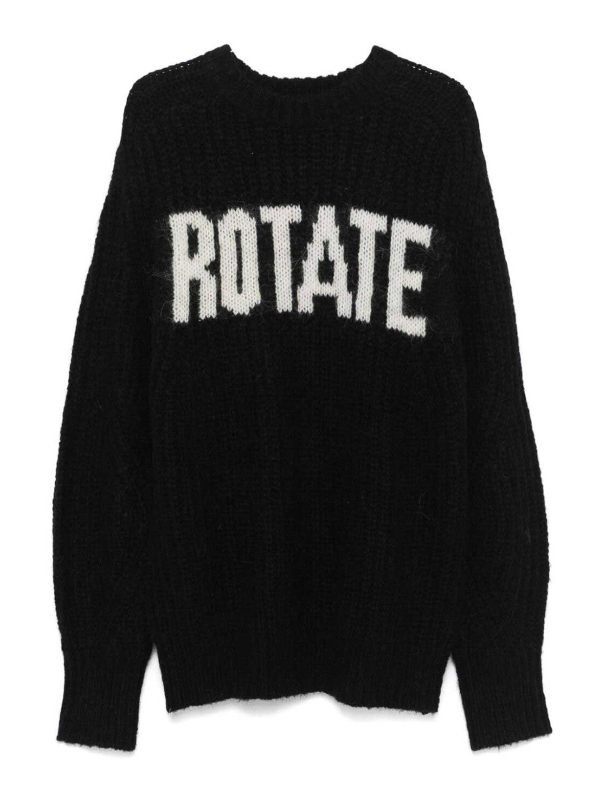 Rotate Birger Christensen Pull Col Rond - Noir