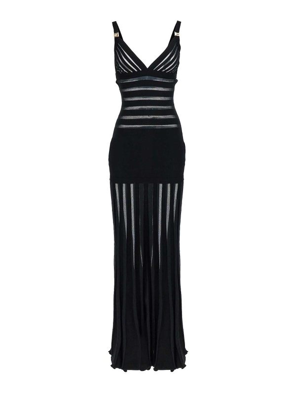 Elisabetta Franchi Robe Au Genou - Noir