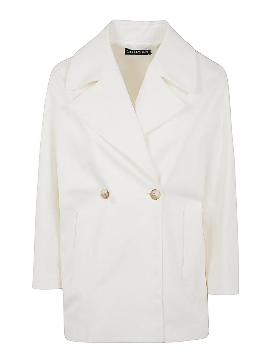 Drhope Manteau Au Genou - Blanc