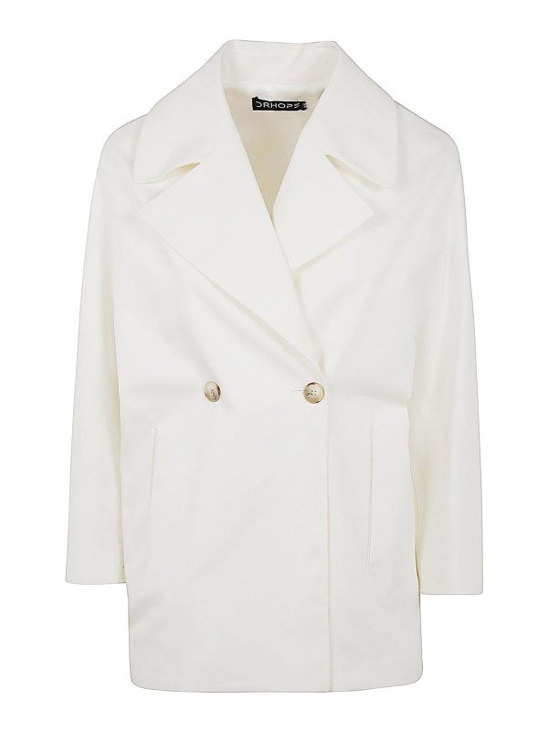 Drhope Manteau Au Genou - Blanc
