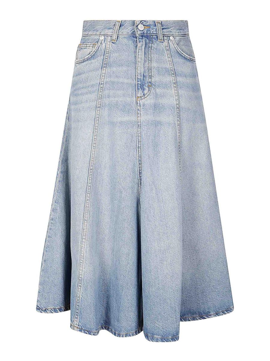 Haikure Jupe Midi - Bleu