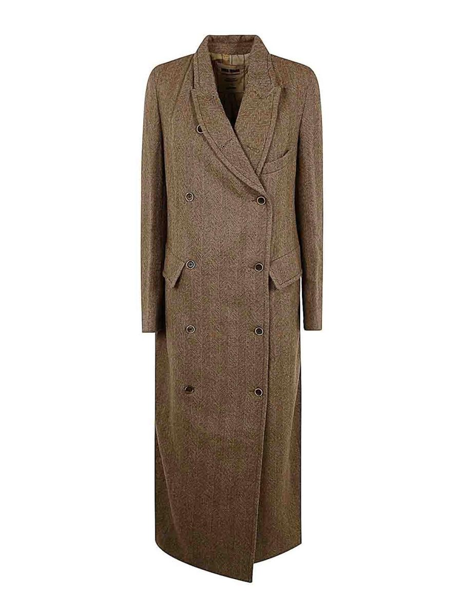 Uma Wang Manteau Court - Marron