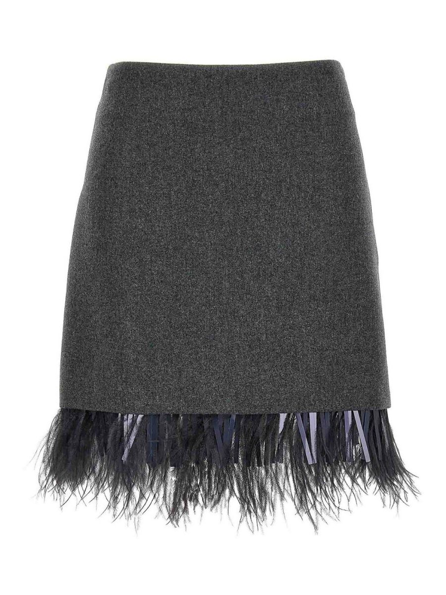 Brunello Cucinelli Jupe Midi - Gris