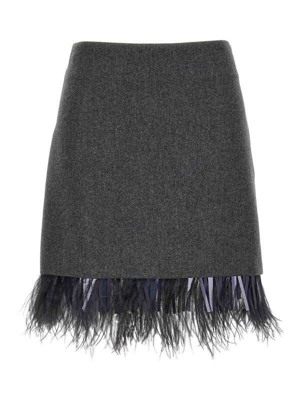 Brunello Cucinelli Jupe Midi - Gris