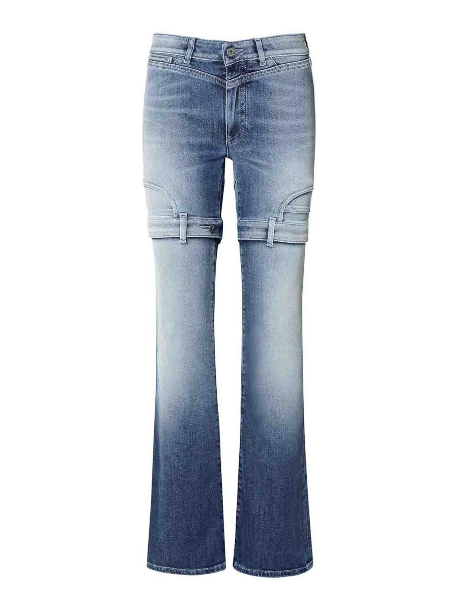 Off-White Jean Droit - Bleu Clair