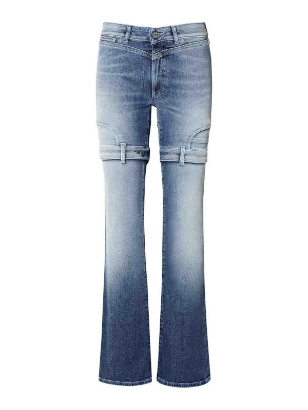 Off-White Jean Droit - Bleu Clair