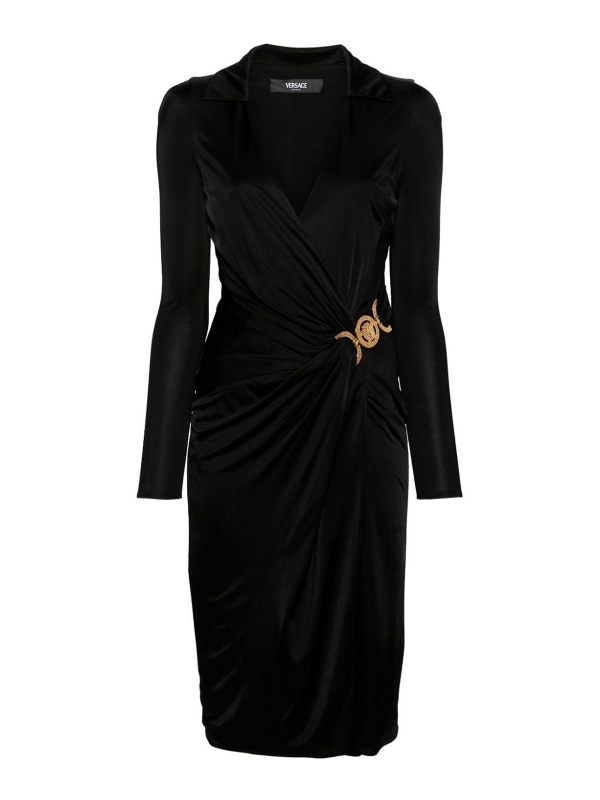 Versace Robe Au Genou - Noir