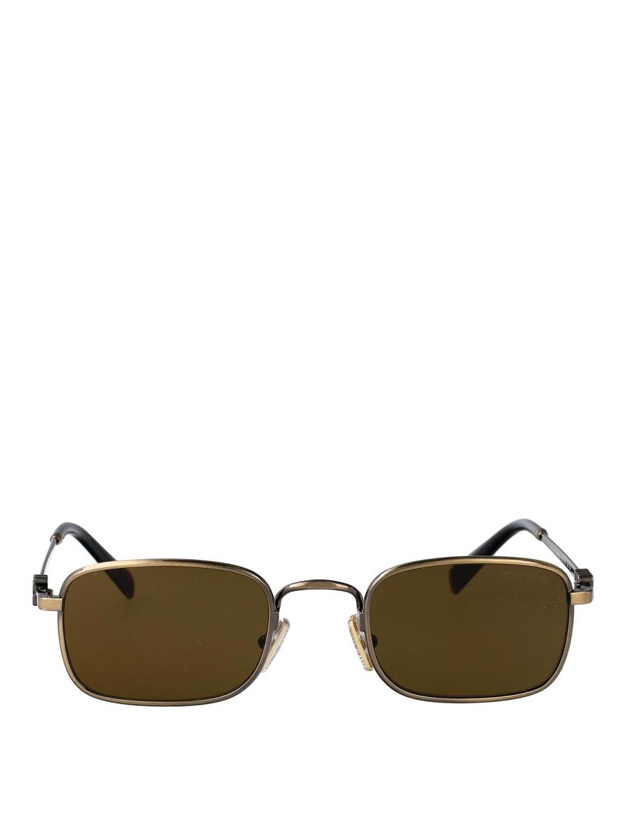 Miu Miu Lunettes De Soleil - Or