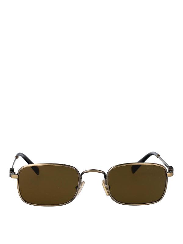 Miu Miu Lunettes De Soleil - Or