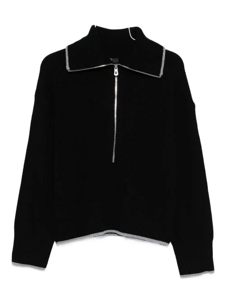 Pinko Pull Col Rond - Noir
