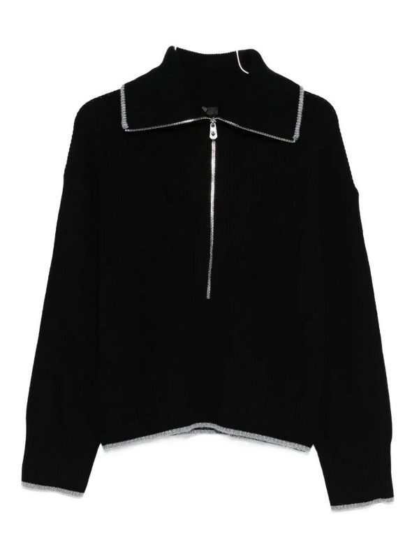 Pinko Pull Col Rond - Noir